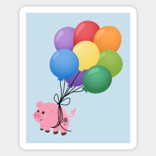 Flying Pig - Balloons Magnet